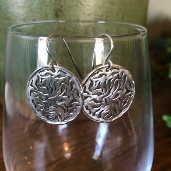 Silpada 925 Sterling Silver Salta Escape Cut Out Circular Drop Earrings W1771