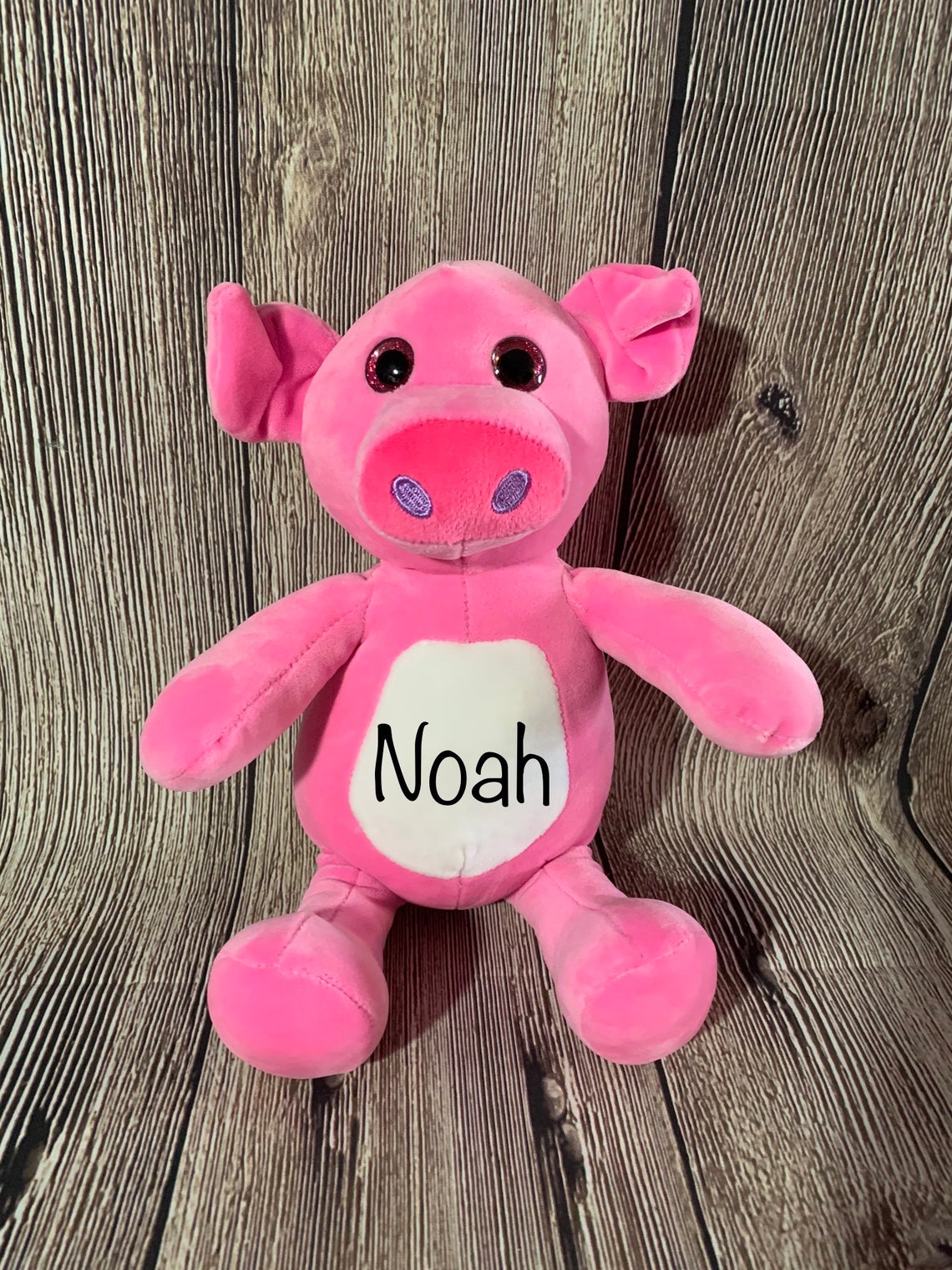 Personalized plush pig stuffed animal name toy baby kid Etsy