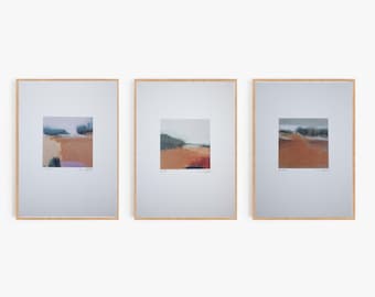 Set of three prints, triptych art, landscape art prints