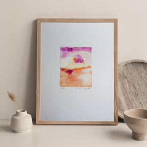 Magenta abstract wall art, abstract original oil painting, small wall art