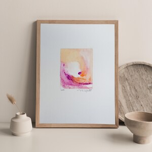 Pintura abstracta fucsia, arte abstracto colorido, pintura de color cítrico
