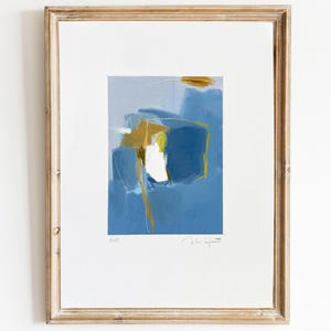 Blue artwork, original abstract wall art