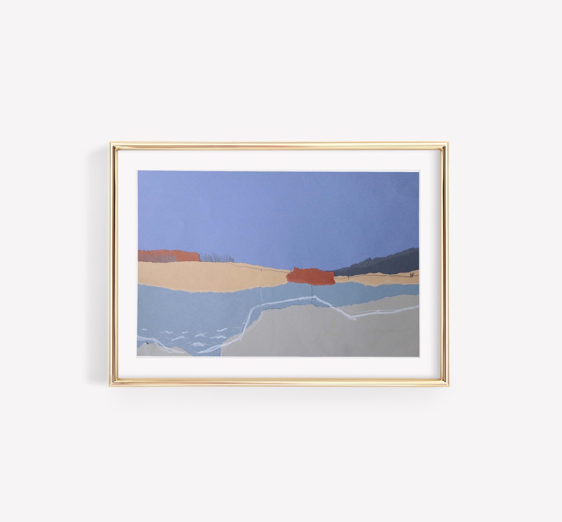 Contemporary Collage Art, Original Collage Art, Office Wall Decor