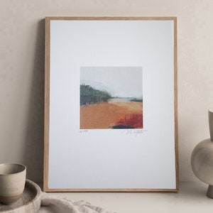 Earthy tones painting, Minimalist print wall art, Landscape painting print, Modern wall art