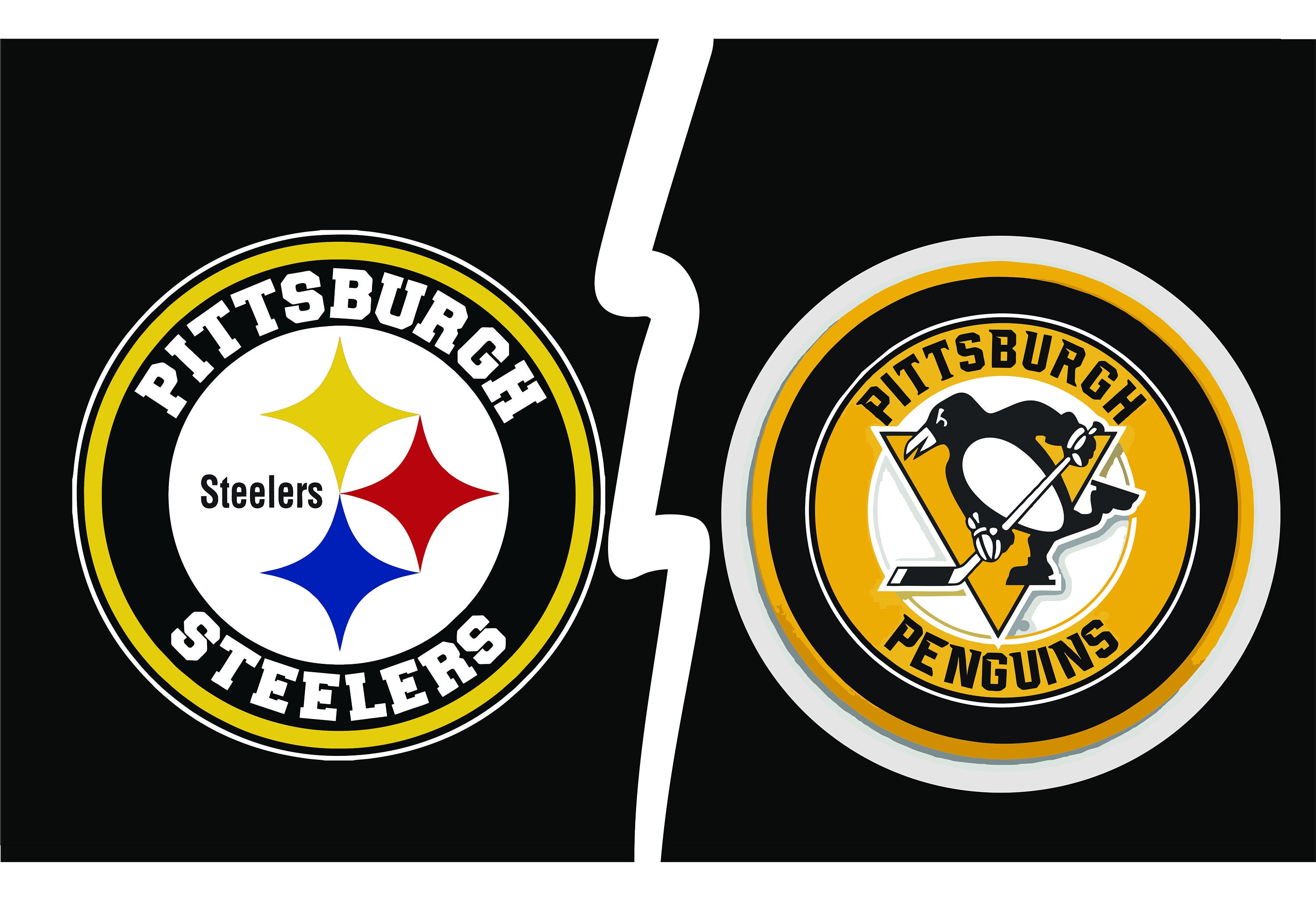 SPORTS Pittsburgh steelers and Penguins Door decor wall | Etsy