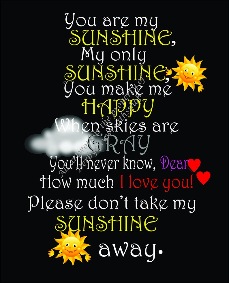 You are my sunshine my only sunshine black wreath sign Door image 1