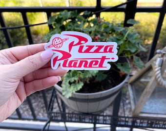 Pizza Planet Sticker | Waterproof Matte | For - Hydroflask - Laptop - Waterbottle - MacBook - Journal