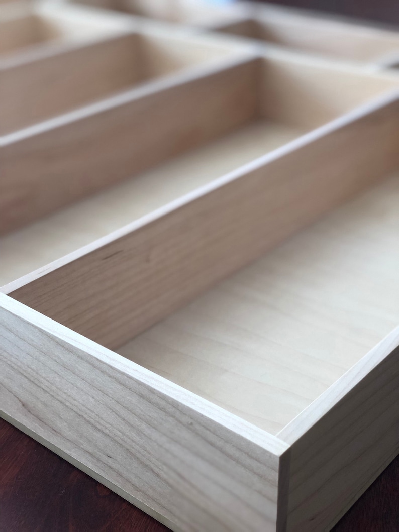 Custom Silverware Drawer Organizer Maple Etsy