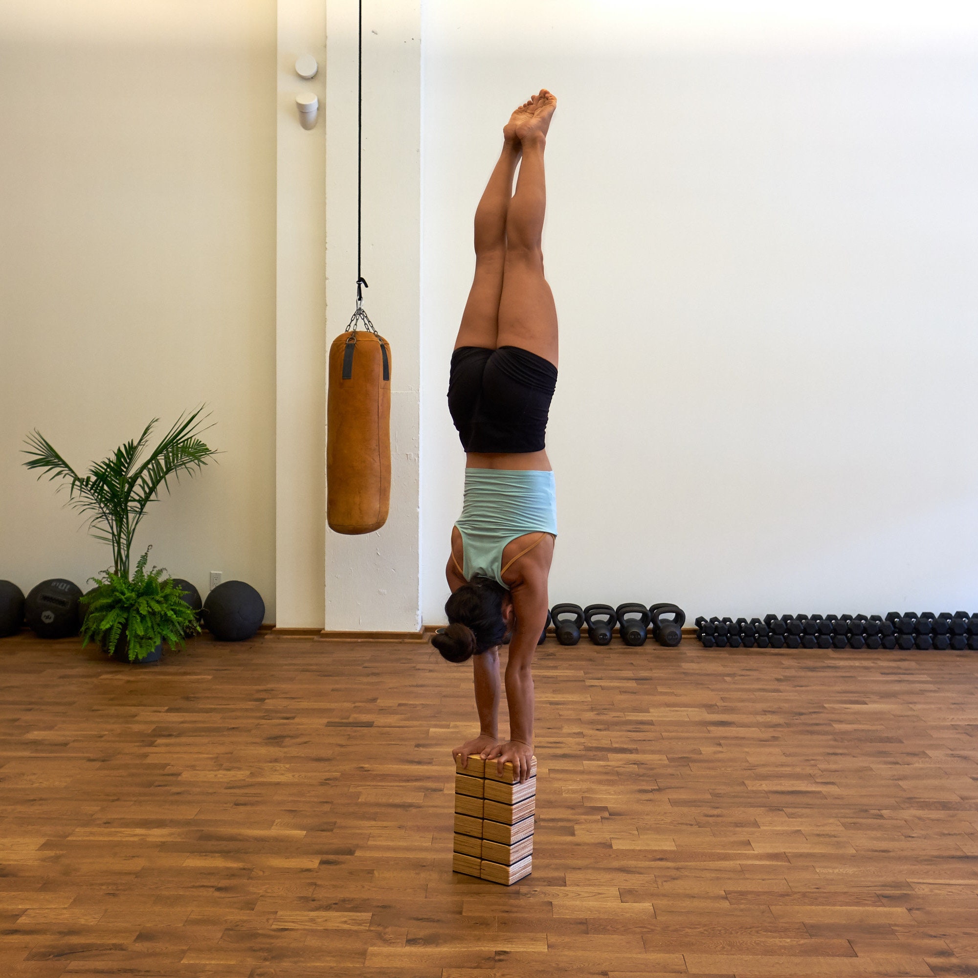 Striped Handstand & Yoga Blocks 2 Solid Nonslip Wooden Blocks Etsy