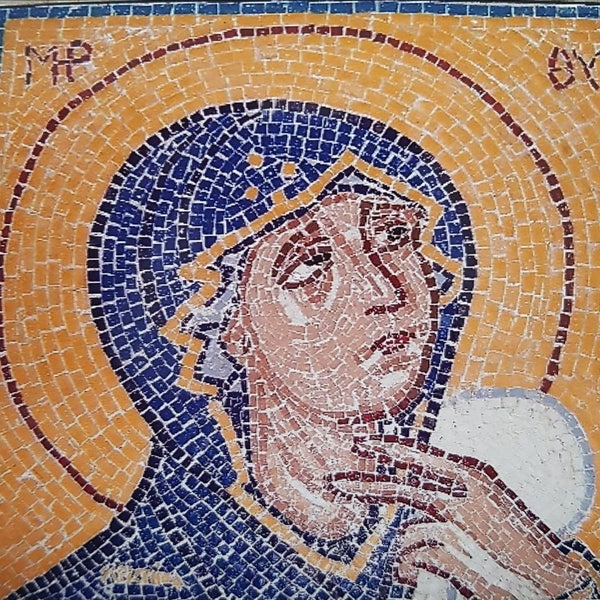 Holy Virgin Mary. Original, handmade mosaic.