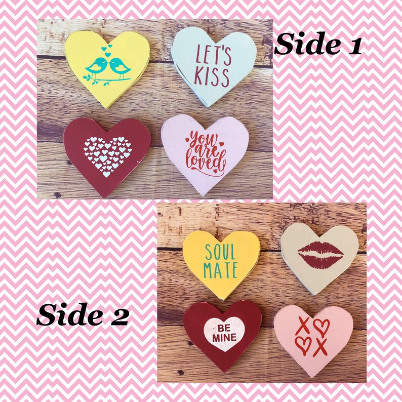 Valentines Day Heart Shelf Sitters 3 Tiered Tray Decor Etsy