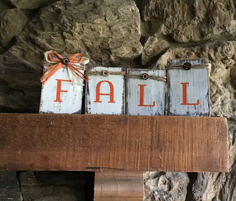 Small Wood Shelf Sitters Fall Decor Home Decor Tired Tray Etsy