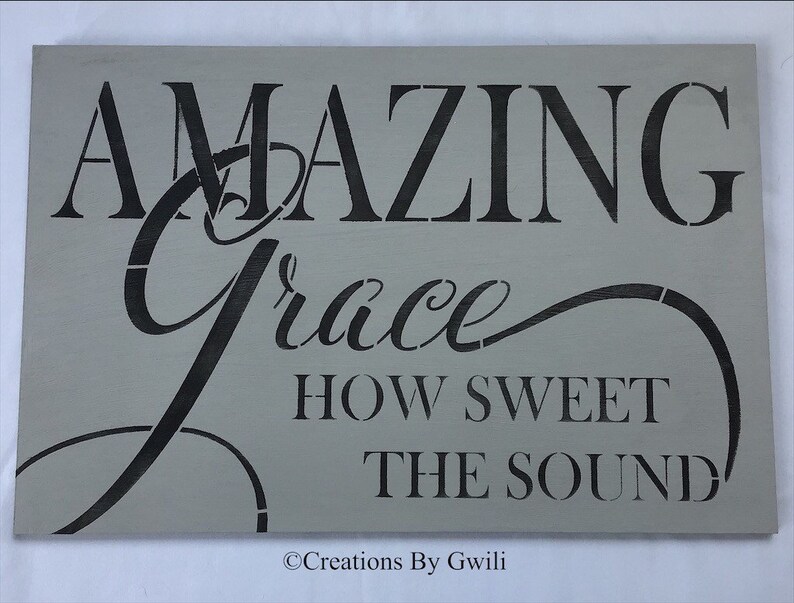 Amazing Grace Wood Plaque Religious Wall Hanging Christian Etsy