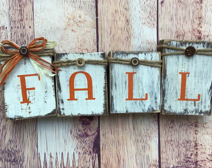 Small Wood Shelf Sitters Fall Decor Home Decor Tired Tray Etsy