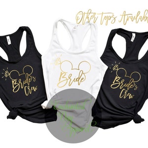 Disney Bachelorette tanks, Disney Bachelorette tops, Disney Bride top, Disney Bachelorette shirts