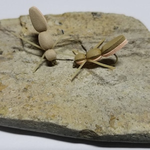 One dozen (12) Tan and Natural Peach Bream Flies panfish bluegill redear  pumpkinseed smallmouth bass brim top water popper spider fly flies