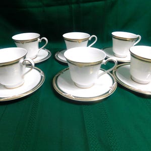 H7- Royal Doulton England Bone China Forsyth Cup & Saucer Sets Lot of 6 Sets