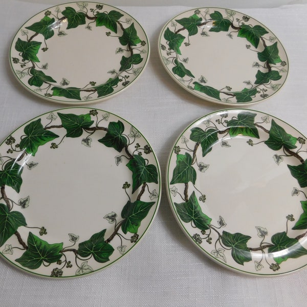 J5 - Wedgwood England Queens Ware Napolean Ivy Salad Plates Lot of 4