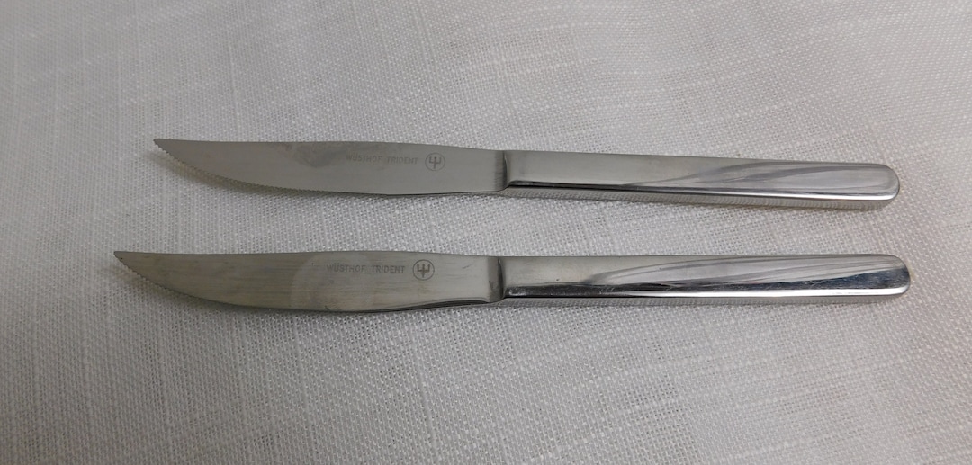 B6 Wusthof Dreizack Germany Trident Stainless Steak Knives Lot of 2 Etsy
