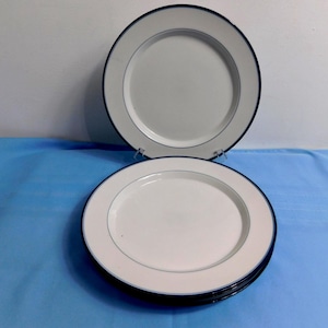 C7 - Dansk International JAPAN Concerto Allegro Blue Dinner Plates Lot of 4