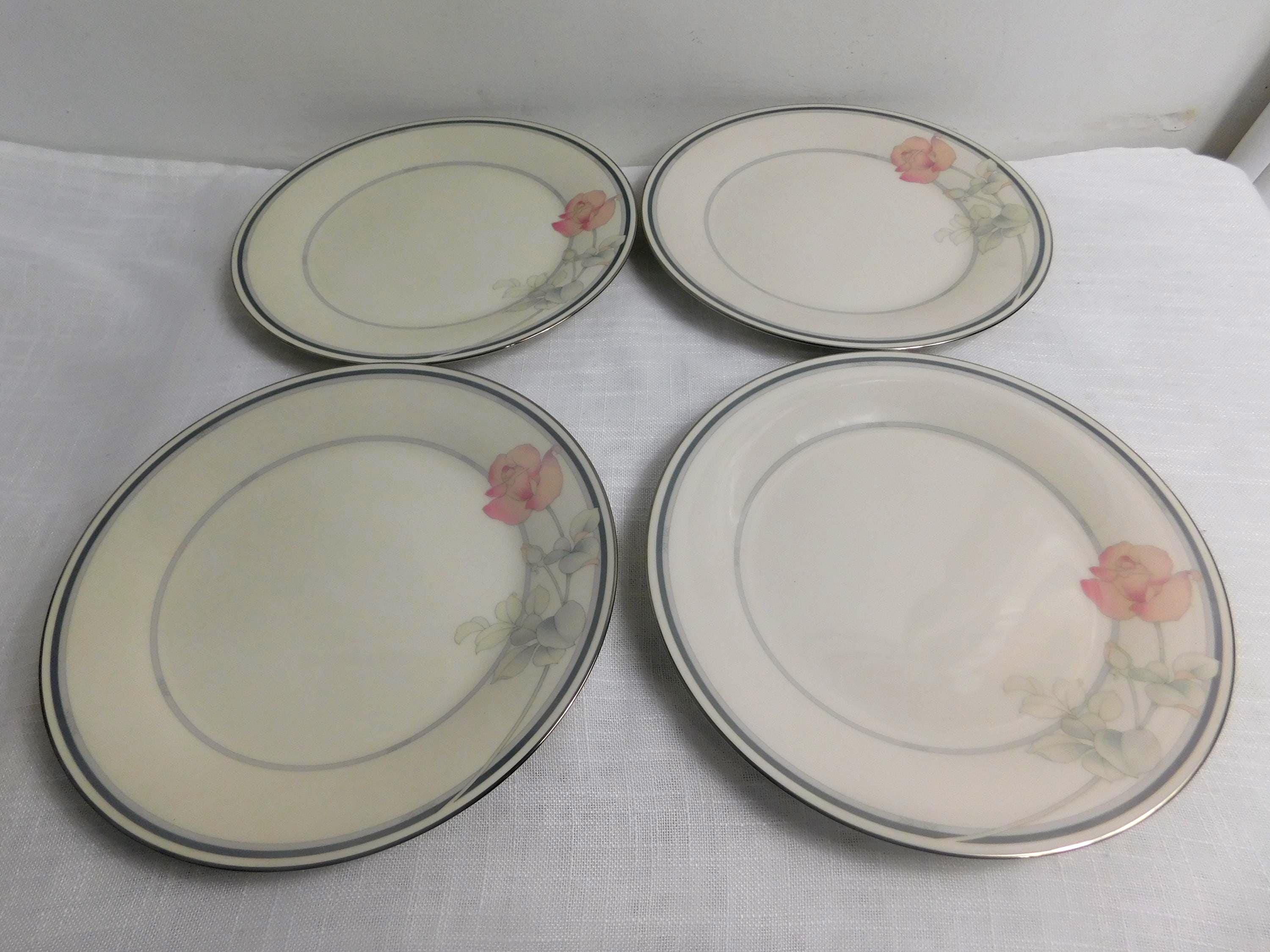 I7 - Noritake Japan Moonlight Rose Dinner Plates Lot of 4 - Etsy