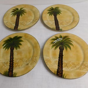 B7 - TABLETOPS Lifestyles Hand Painted Bellagio Salad Plates Lot of 4