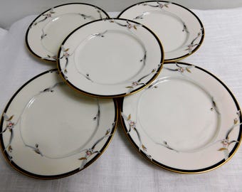 L7 - Gorham Fine China Manhattan Salad Plates Lot of 5