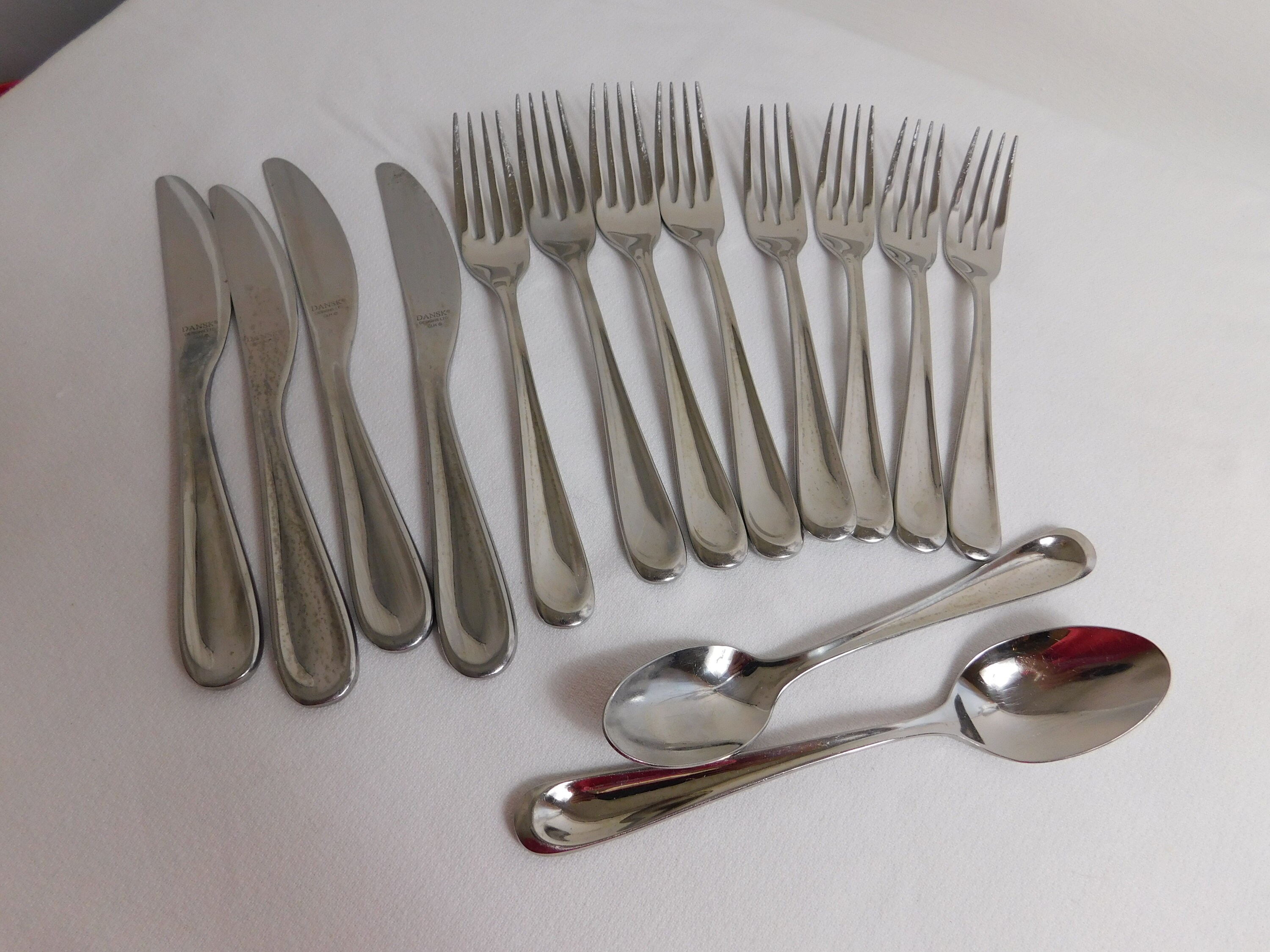 E3 Dansk 18/10 Stainless Flatware Tjorn 14pc Lot Etsy