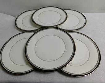 L7 - Royal Doulton English Bone China Sarahande  Dinner Plates Lot of 6