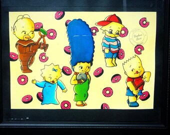 Simpsons doll watercolor print