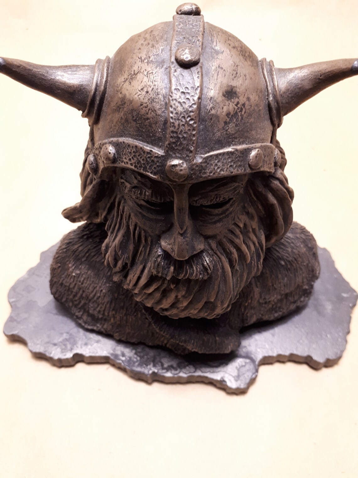 Viking bust resin bronze wrought iron bronze Viking bust Etsy