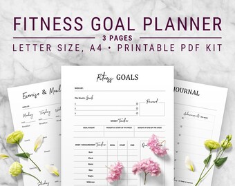fitness diary etsy workout diary