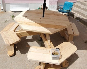 Traditionelle Achteck-Picknicktisch-Pläne Möbel