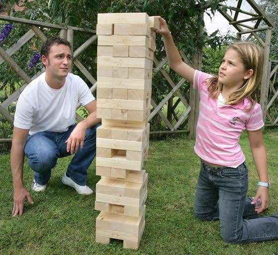 Jenga gigante de madera