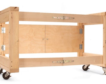 Folding Workbench Plan Folding Craft Table Plan compact workbench Plan DIY Craft Table mobile