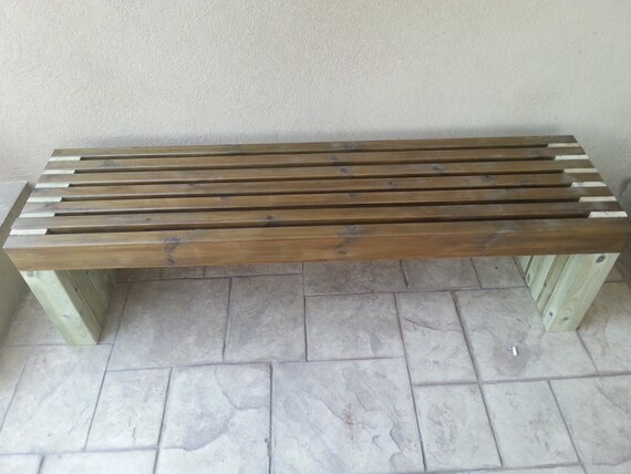 Simple Bench Plans Outdoor Furniture Diy 2x4 Lumber Patio Etsy