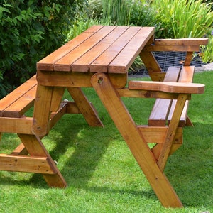 Folding Picnic Table Bench Plans Patio Furniture Digital Plans zdjęcie 1