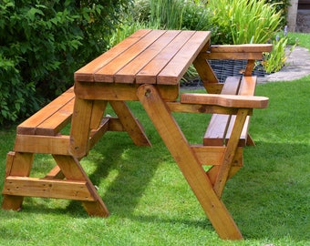 Folding Picnic Table Bench Plans Patio Furniture (Digital Plans)