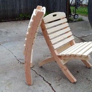 Collapsible Chair Plans with full size patterns Outdoor Furniture DIY Patio Furniture Folding Chair