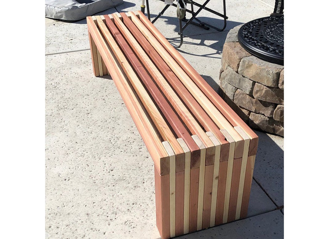 microondas apagado Estrictamente Simple Bench Plans Outdoor Furniture DIY 2x4 Lumber Patio - Etsy