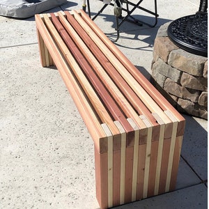 Simple Bench Plans Outdoor Furniture DIY 2x4 lumber Patio Furniture