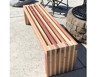 Simple Bench Plans Outdoor Furniture DIY 2x4 lumber Patio Furniture