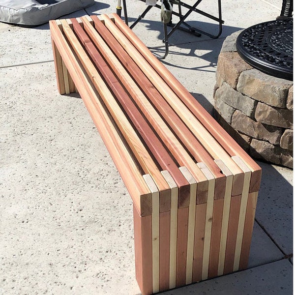 Simple Bench Plans Outdoor Furniture DIY 2x4 lumber Patio Furniture