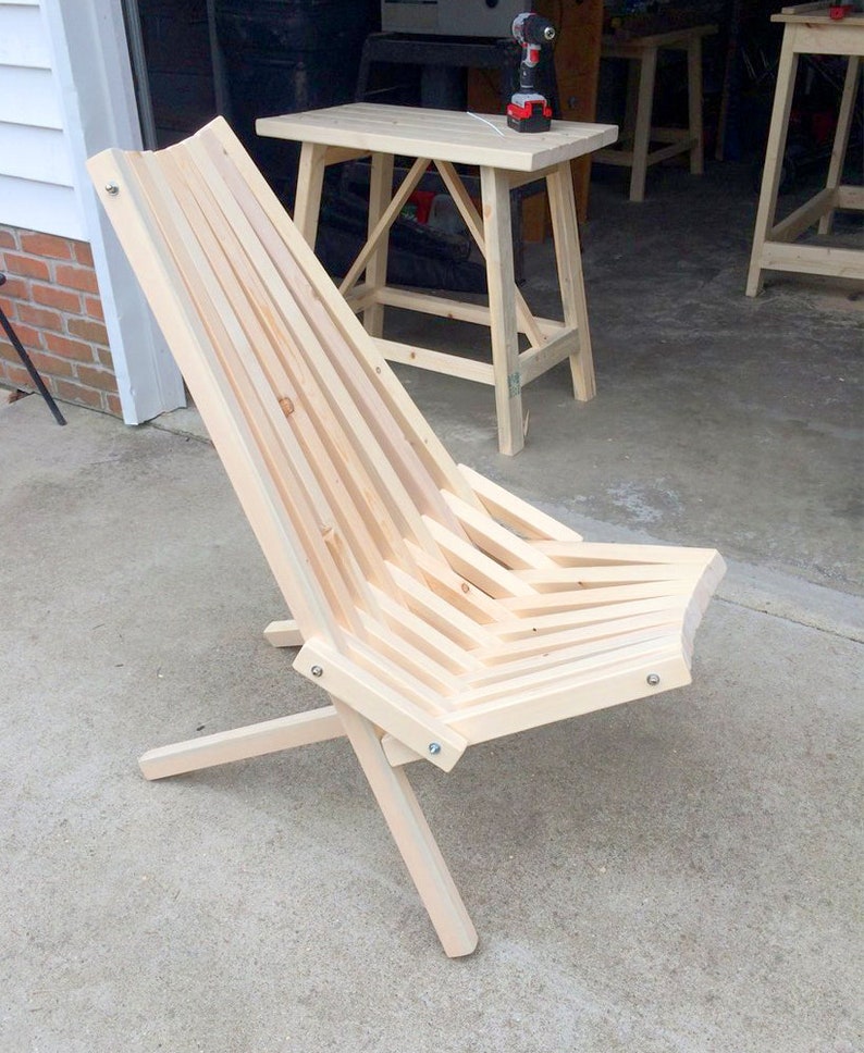 Folding Kentucky Stick Chair Plans Patio Furniture Outdoor Etsy