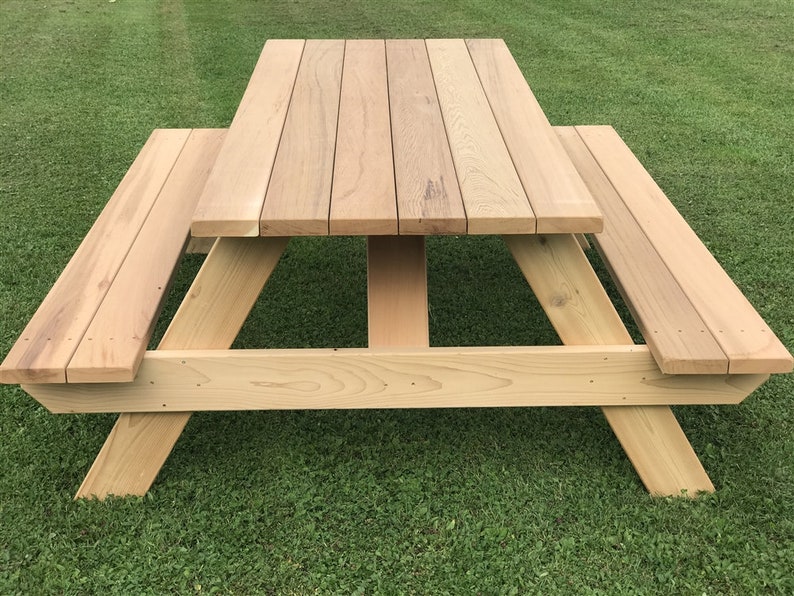 Traditional Picnic Table Plans Backyard Furniture Plans | Etsy
