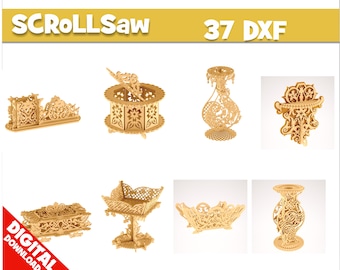 Scroll Saw pattern CNC laser patterns Plans dxf