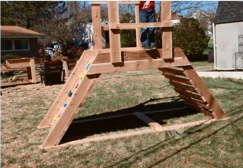 Children Playset Plans Outdoor Furniture DIY Lumber Patio Etsy