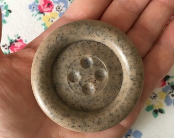 Almond coffee button soap