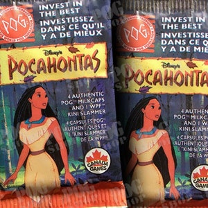 POGS 1995 Sealed Pack Canada Games POCAHONTAS - Ultra Rare - Visit Pog Shop