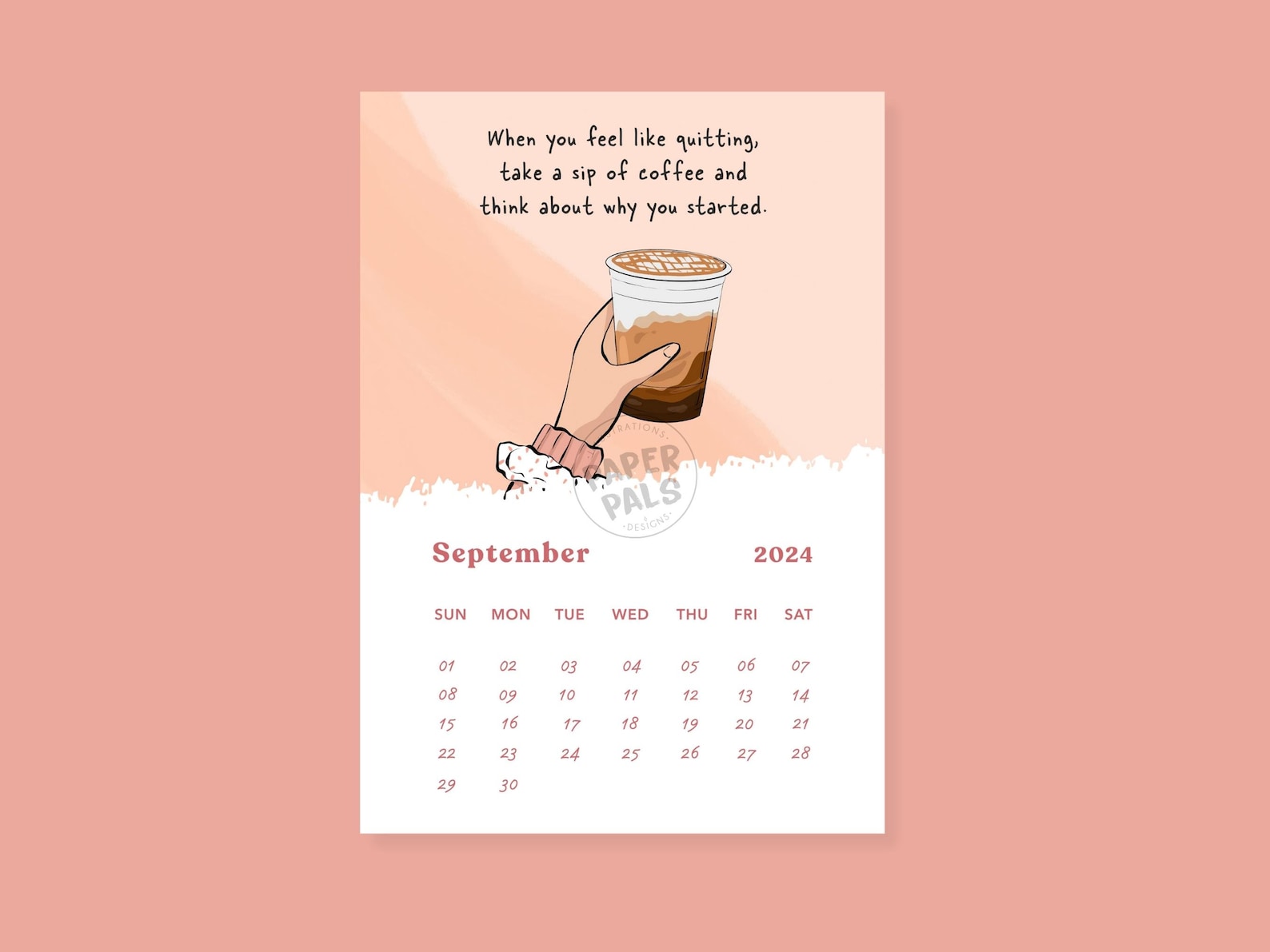 Printable Aesthetic 2024 Calendar, Printable 2024 Calendar, Art